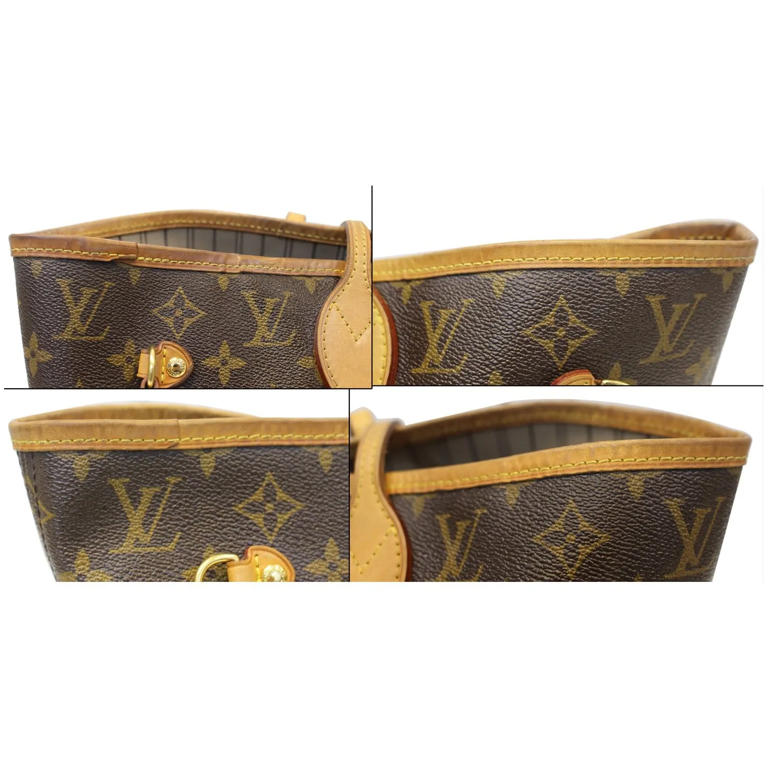 LOUIS VUITTON Neverfull MM Monogram Canvas Brown Tote Shoulder Bag