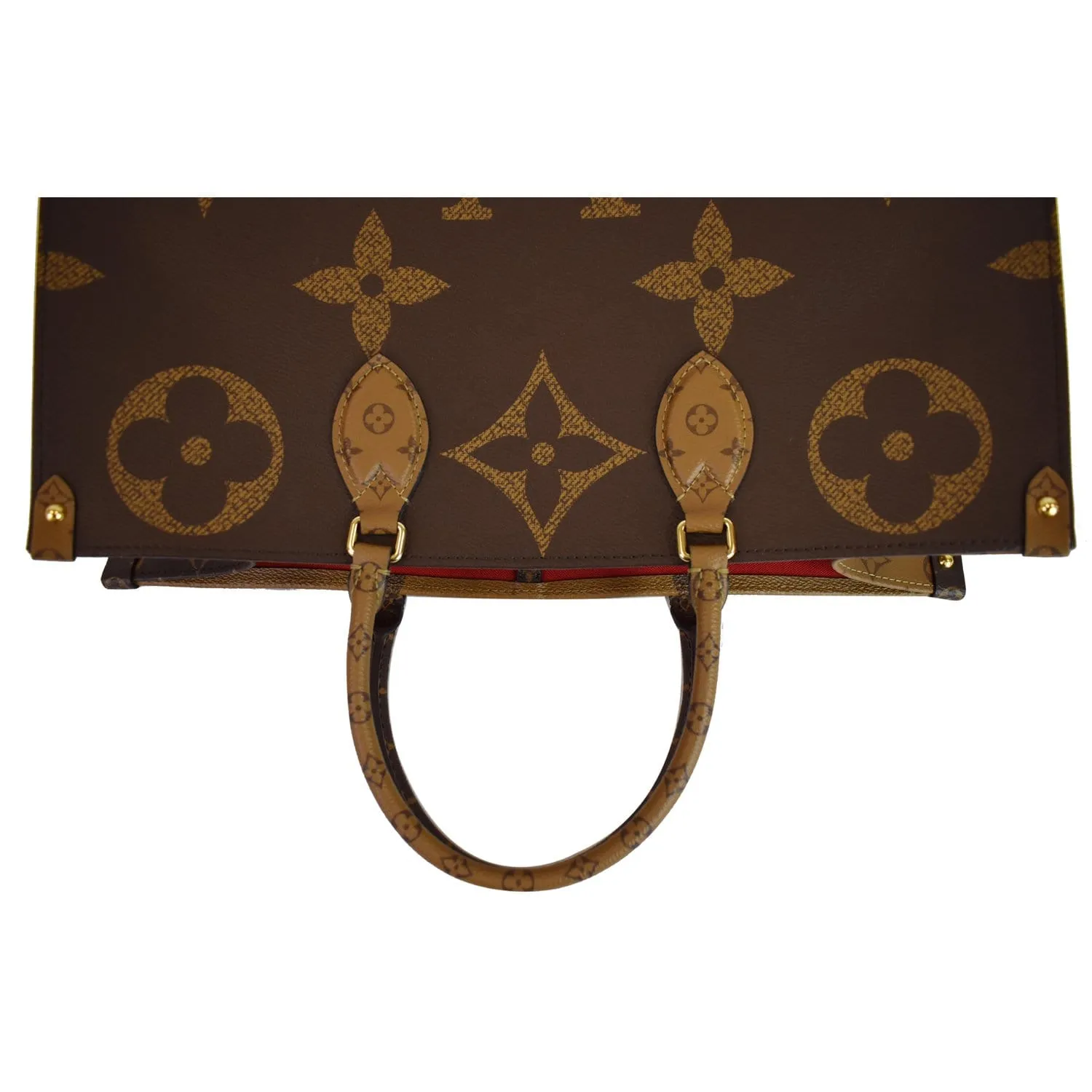 LOUIS VUITTON Onthego GM Reverse Monogram Giant Canvas Shoulder Bag Brown