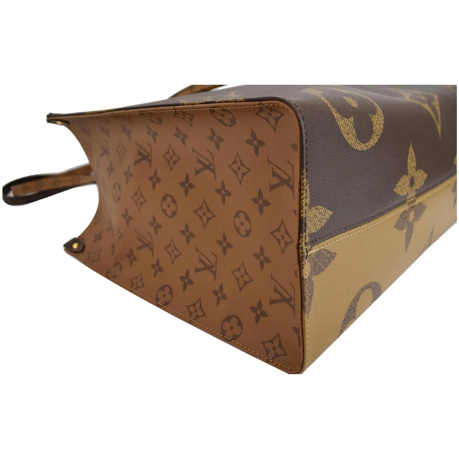 LOUIS VUITTON Onthego GM Reverse Monogram Giant Canvas Shoulder Bag Brown