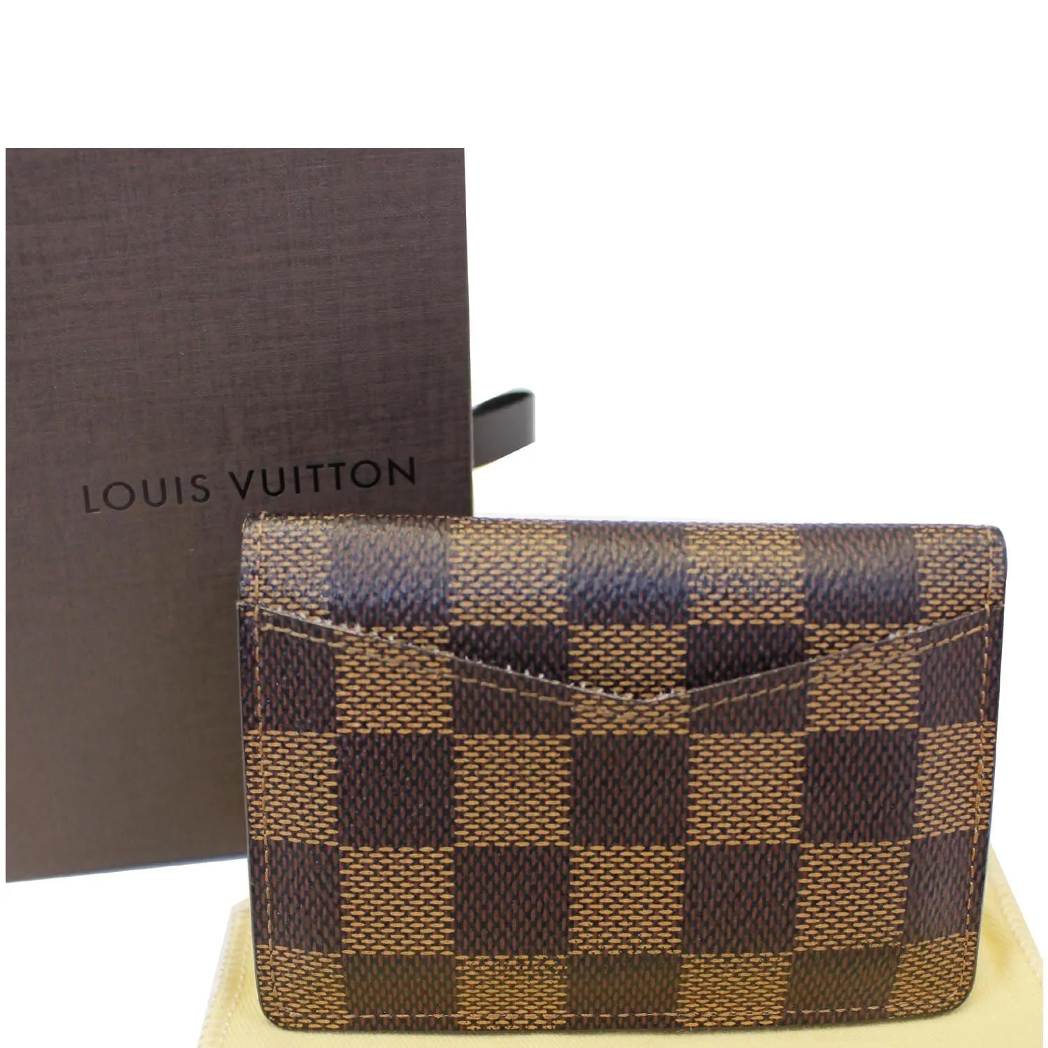 LOUIS VUITTON Pocket Organizer Damier Ebene Card Case