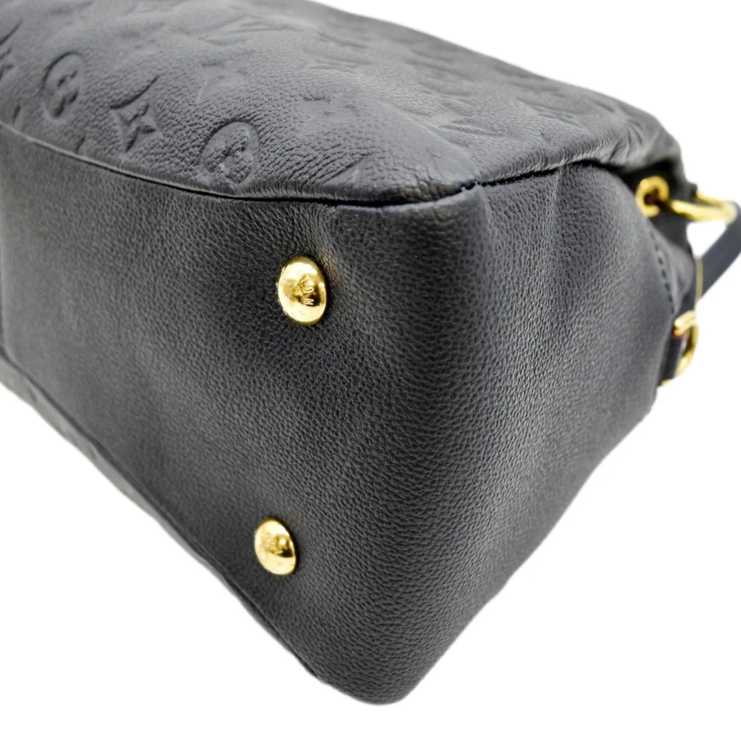 LOUIS VUITTON Ponthieu PM Empreinte Leather Shoulder Bag Navy Blue