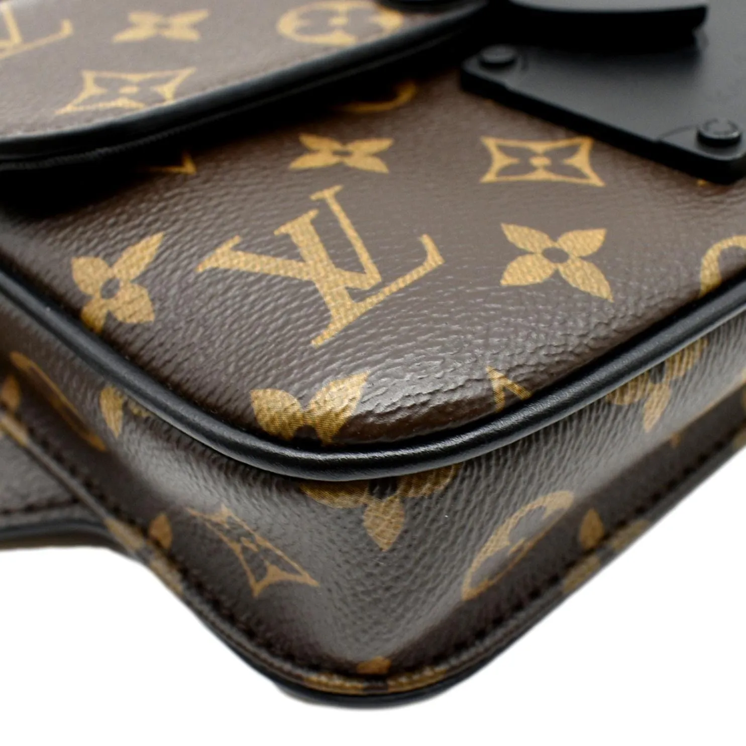 LOUIS VUITTON S-Lock Sling Monogram Macassar Crossbody Bag Brown