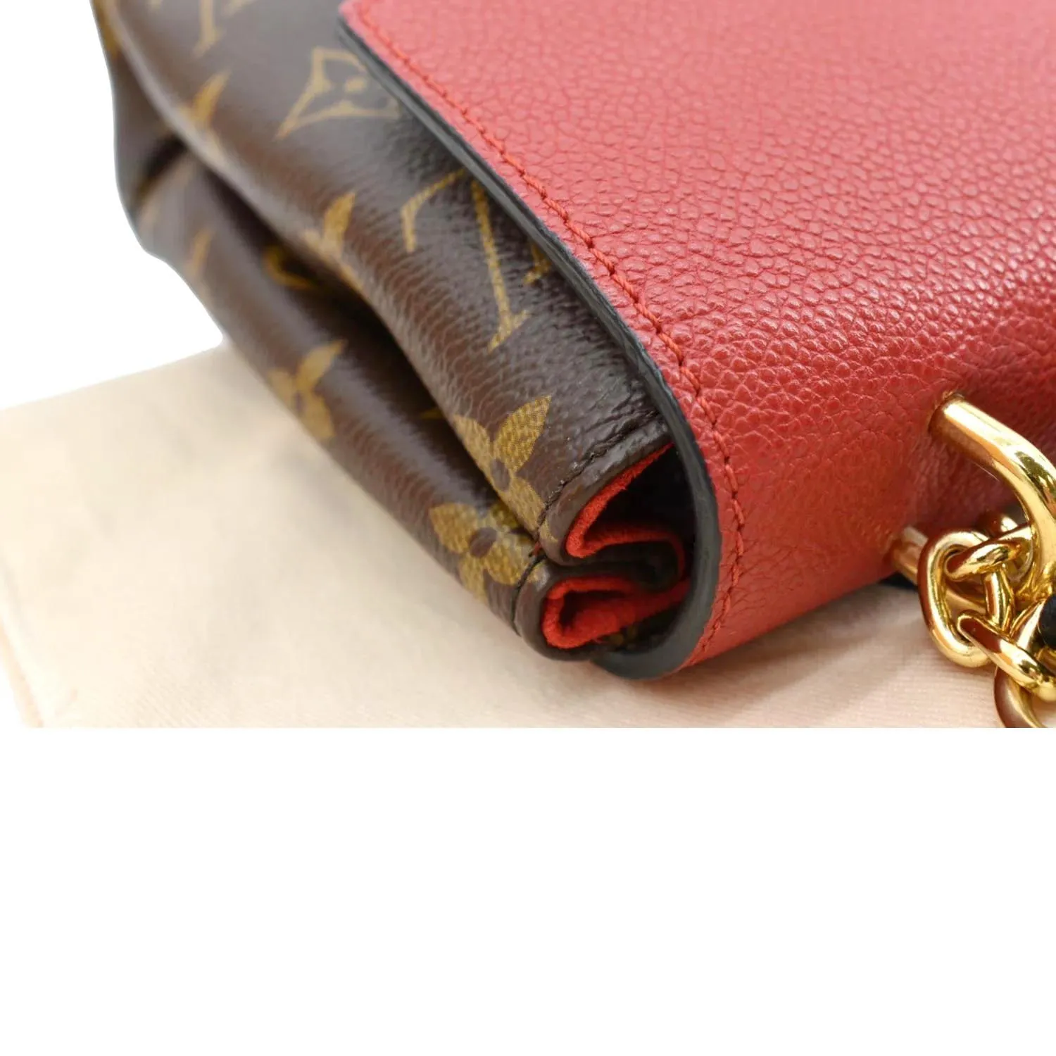 LOUIS VUITTON Saint Placide Monogram Canvas Crossbody Bag Cerise
