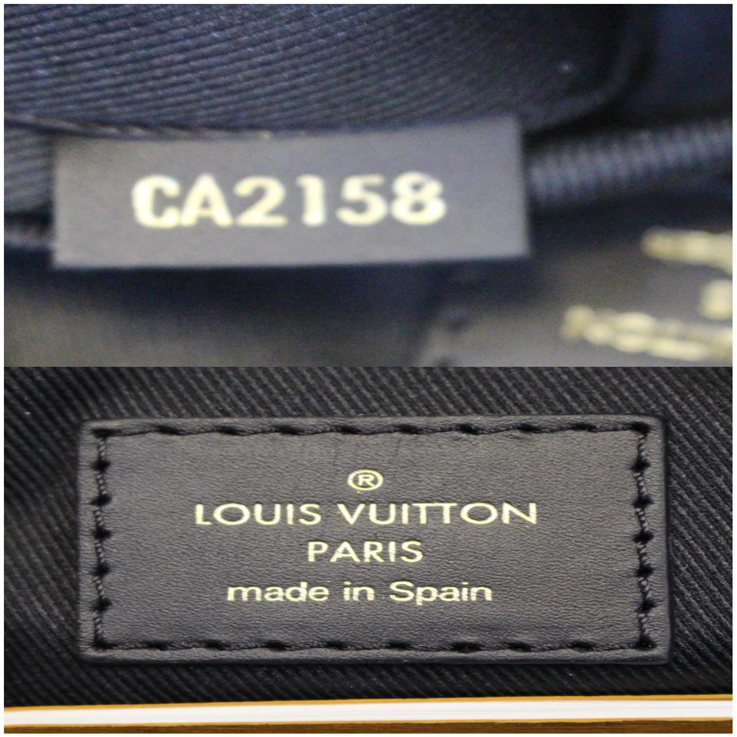 LOUIS VUITTON Saintonge Monogram Canvas Shoulder Bag Noir Black