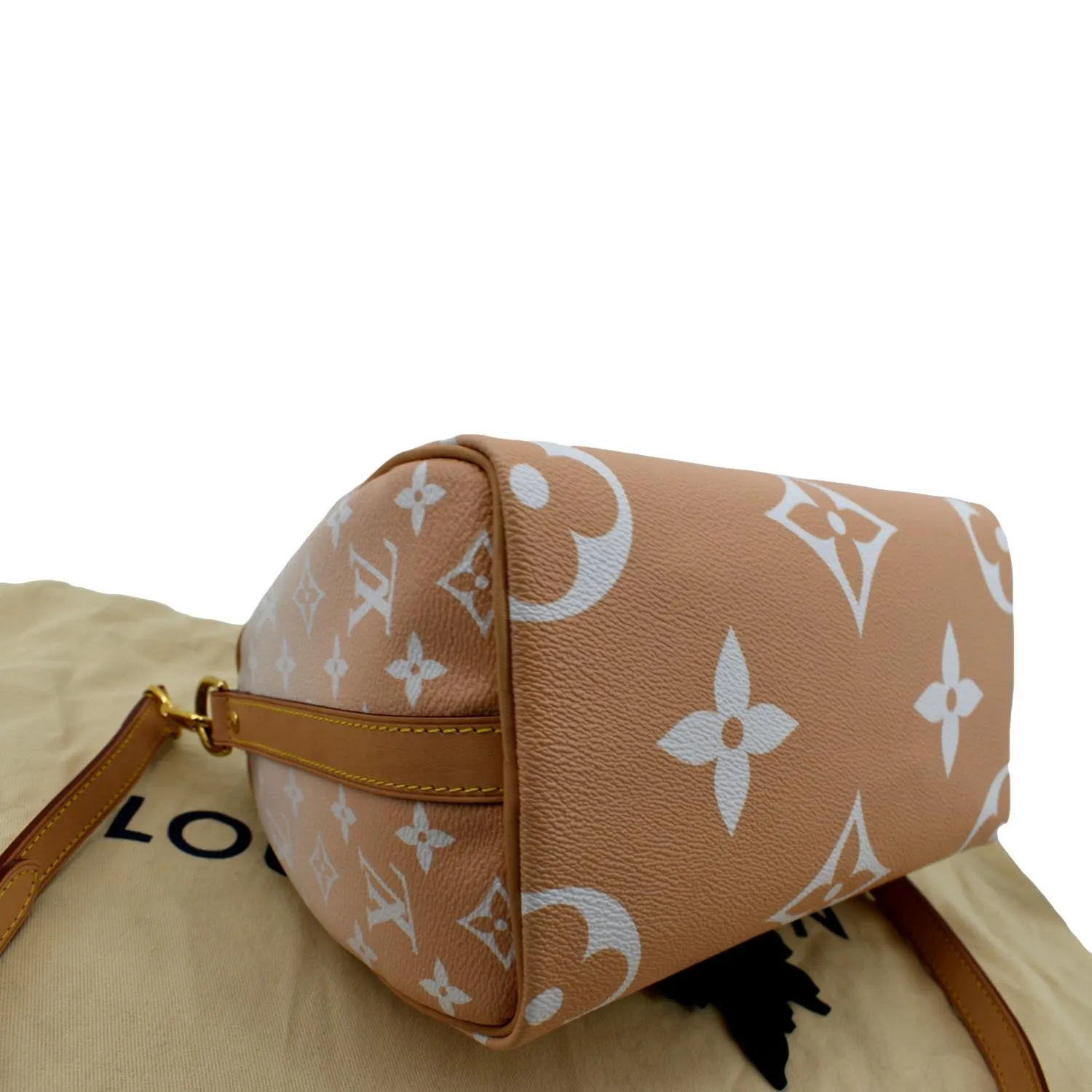 LOUIS VUITTON Speedy Bandouliere 25 By The Pool Giant Monogram Shoulder Bag Brume