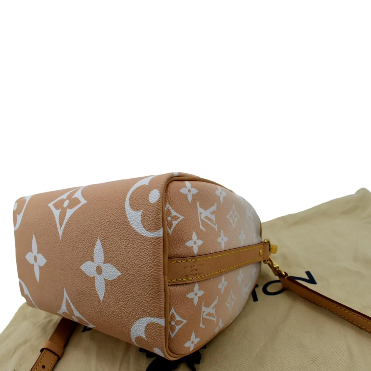 LOUIS VUITTON Speedy Bandouliere 25 By The Pool Giant Monogram Shoulder Bag Brume