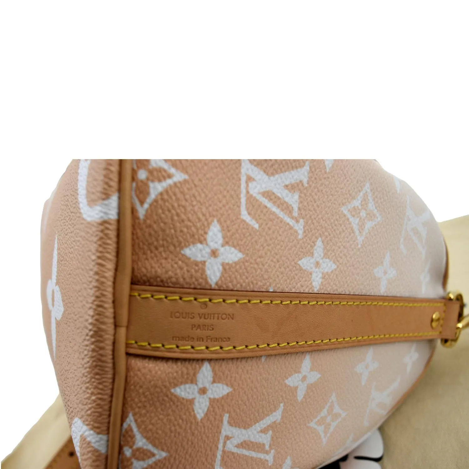 LOUIS VUITTON Speedy Bandouliere 25 By The Pool Giant Monogram Shoulder Bag Brume