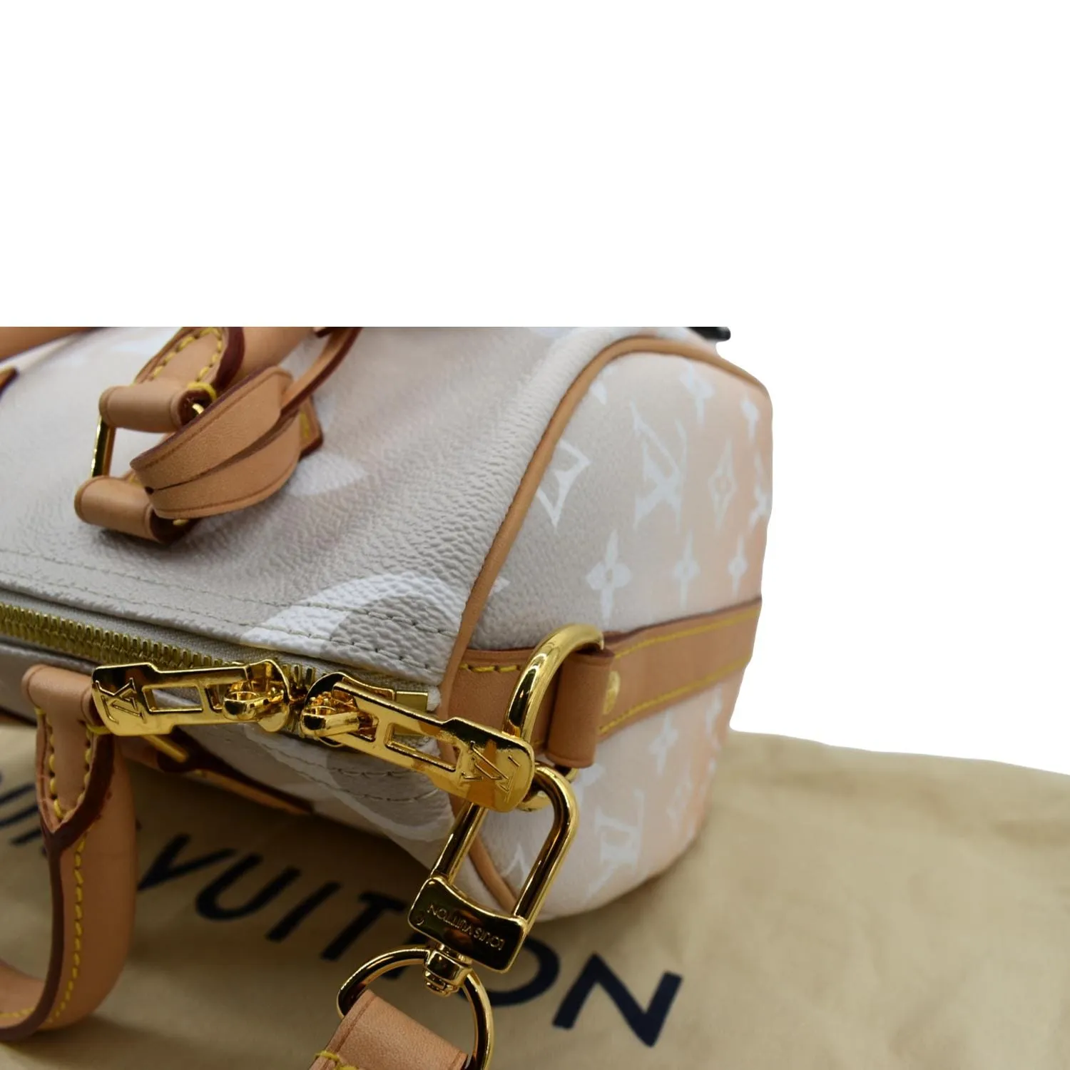 LOUIS VUITTON Speedy Bandouliere 25 By The Pool Giant Monogram Shoulder Bag Brume
