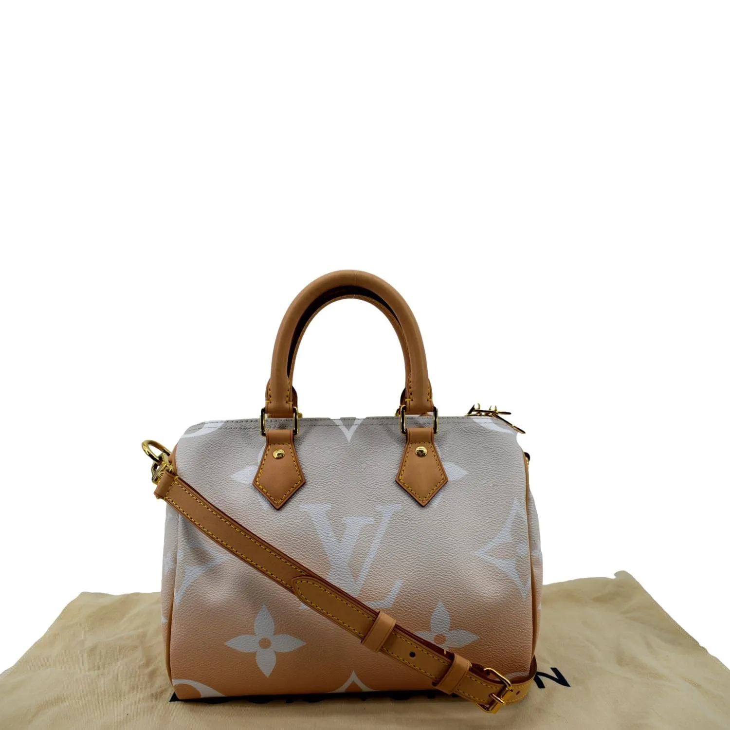 LOUIS VUITTON Speedy Bandouliere 25 By The Pool Giant Monogram Shoulder Bag Brume