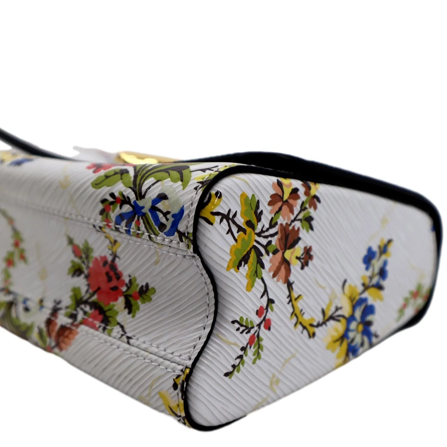 LOUIS VUITTON Twist Floral Print Epi Leather Crossbody Bag Multicolor