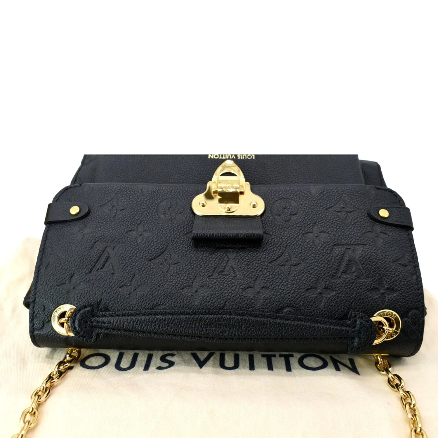 LOUIS VUITTON Vavin PM Monogram Empreinte Leather Shoulder Bag Black