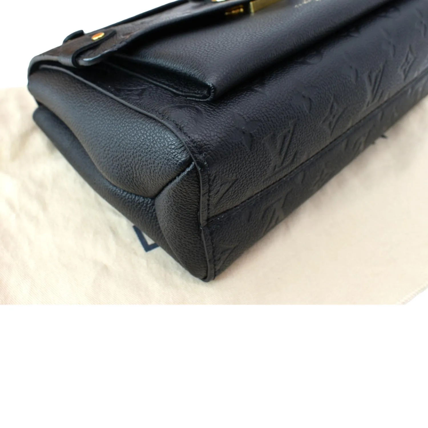 LOUIS VUITTON Vavin PM Monogram Empreinte Leather Shoulder Bag Black