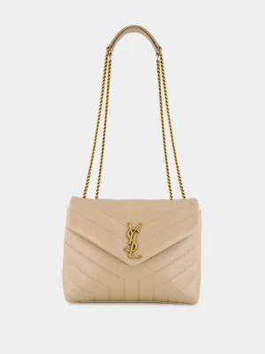 Loulou Beige Small Shoulder Bag