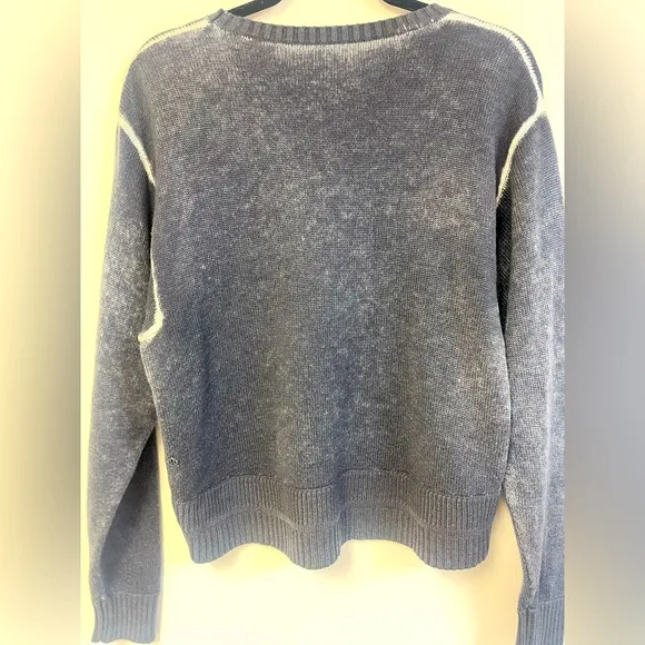 Lululemon Hazy Day Sweater Shadow Almost Blue Cashmere Cashlu Cropped Size M