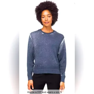 Lululemon Hazy Day Sweater Shadow Almost Blue Cashmere Cashlu Cropped Size M