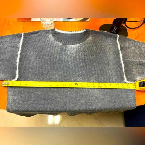 Lululemon Hazy Day Sweater Shadow Almost Blue Cashmere Cashlu Cropped Size M