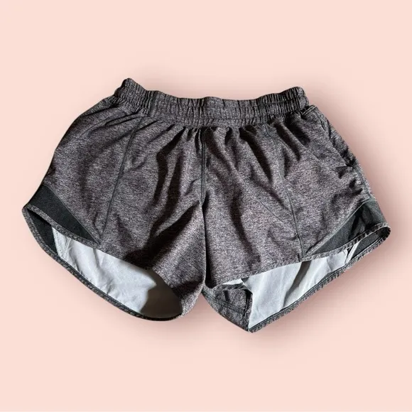 Lululemon‎ Hotty Hot Short II *Long 4&quot; Heather Lux Multi Black size 6
