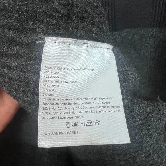 Lululemon Restful Intentions Sweater Wrap Black / Heathered Core Black size 12
