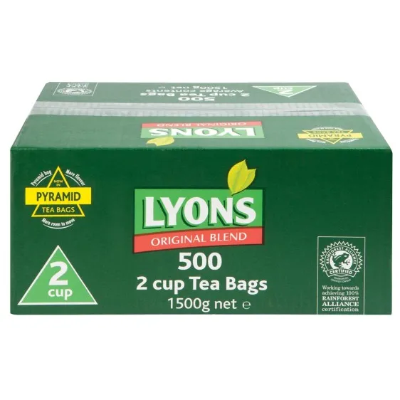 Lyons Original Blend Tea Bags - Box of 500 2 cup