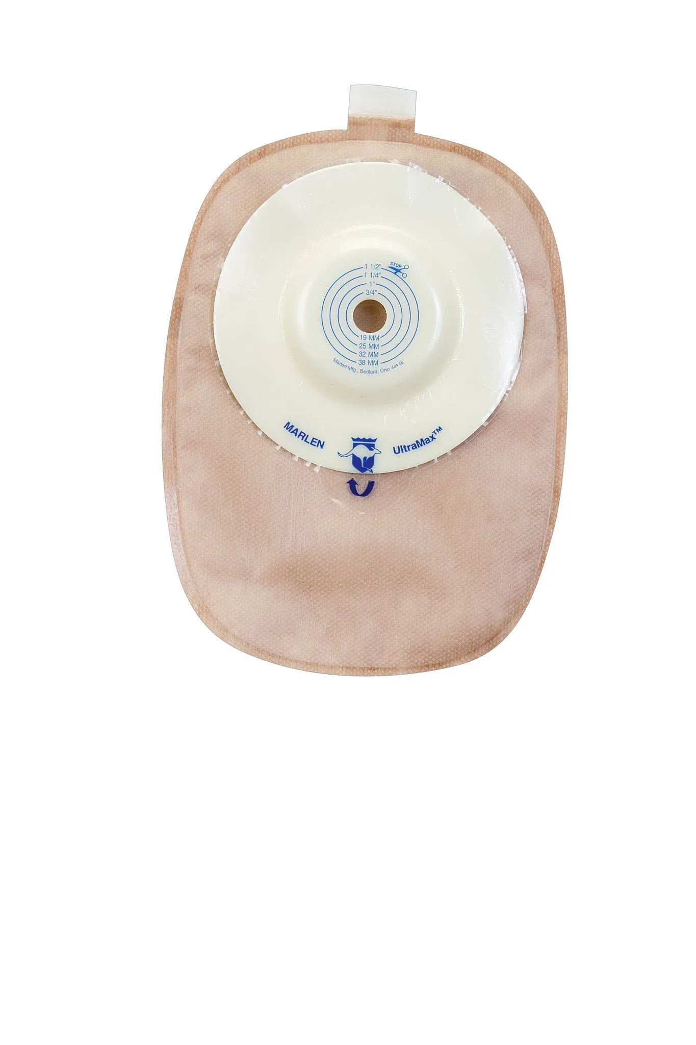 Marlen UltraMax One-Piece Closed Pouch, AquaTack Hydrocolloid Barrier, Shallow Convexity, Box of 5