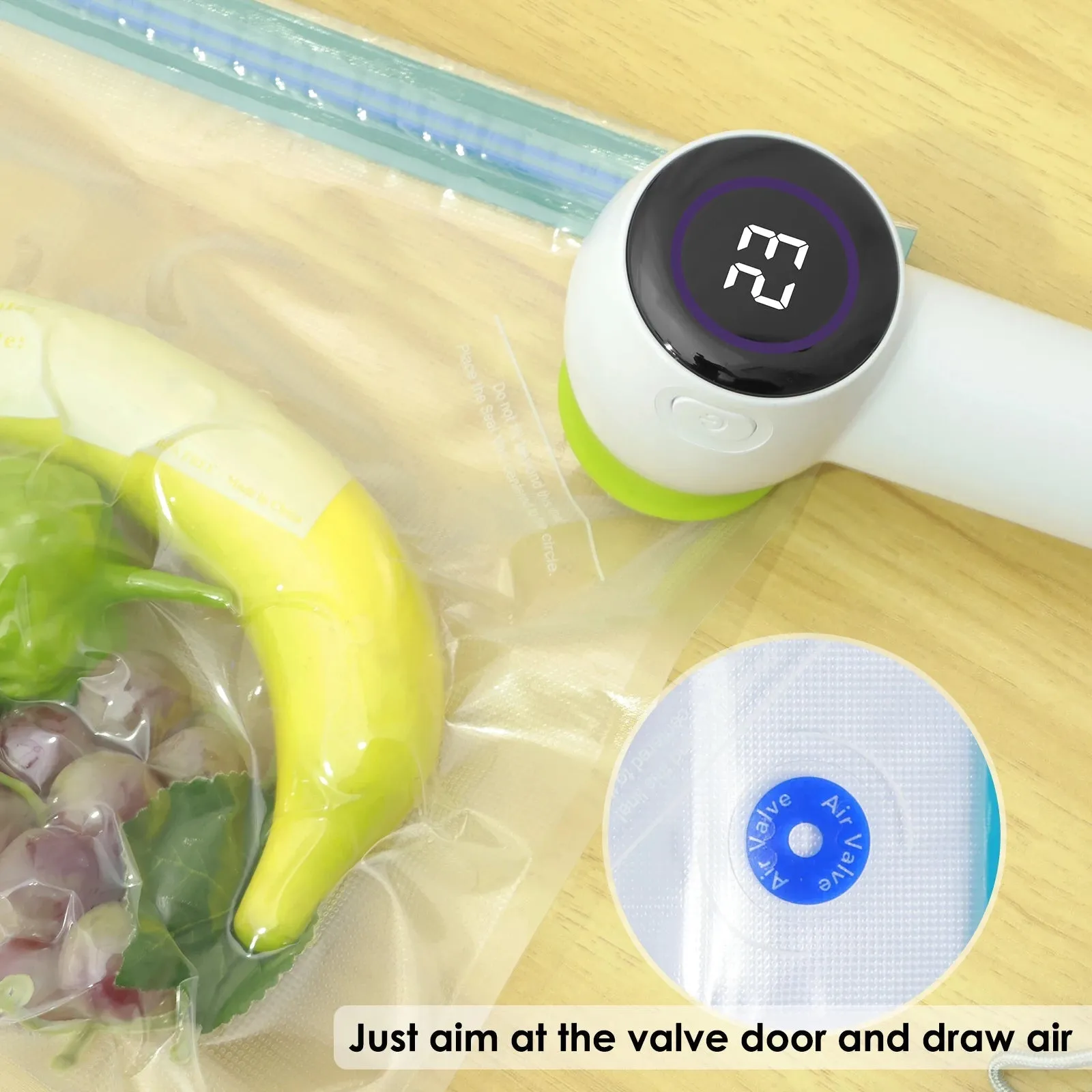 Mason Jar Vacuum Sealer Kit 1200mah Jar Vacuum Sealer with Display