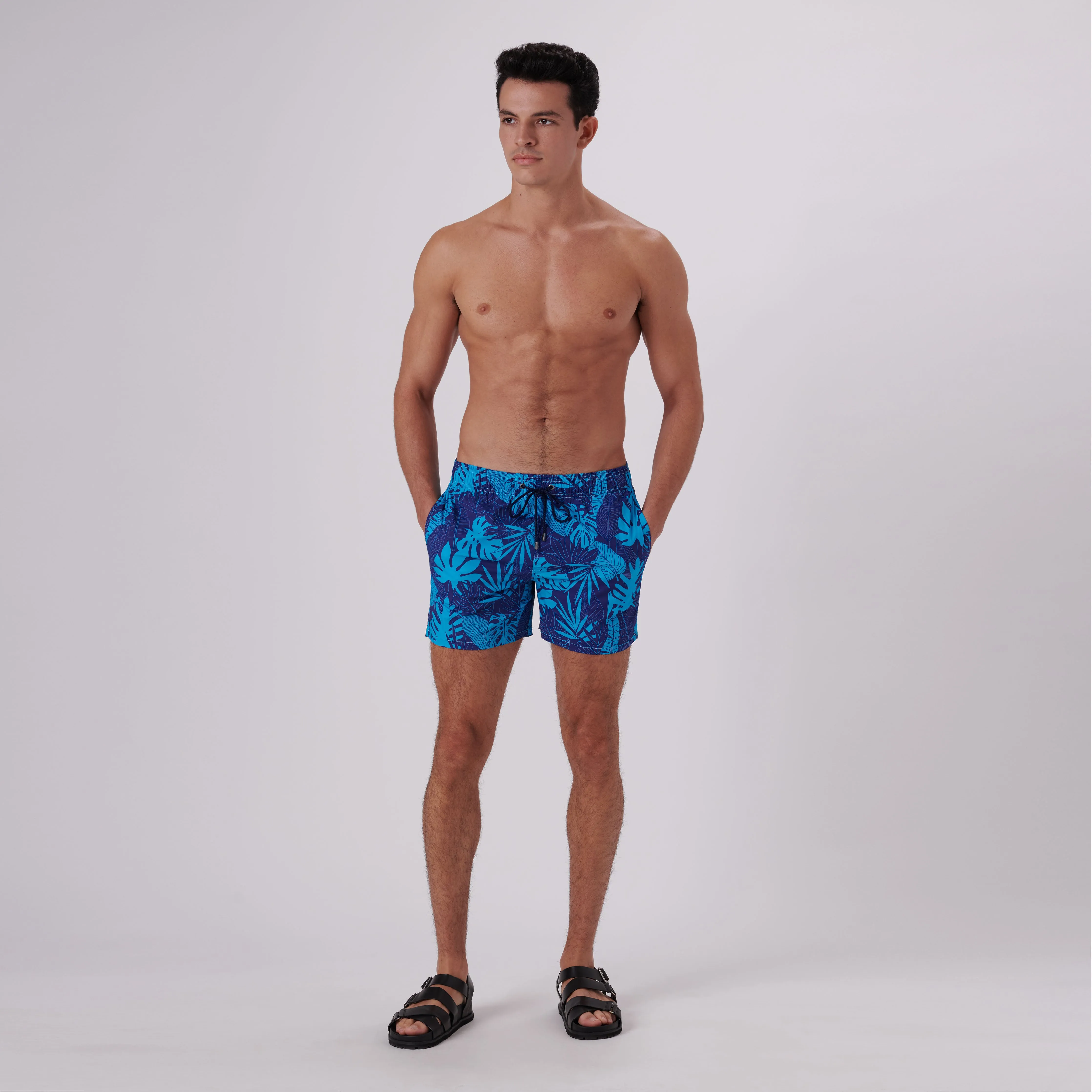 Max Tropical Leaves Swim Trunks