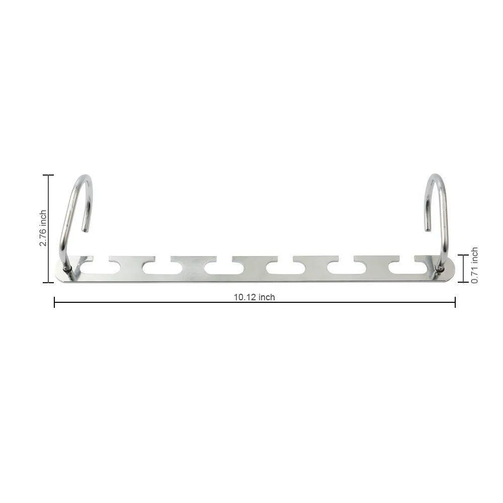 Mcirco Hanger Organizer, Clothes Hangers Stainless Steel Belt Hangers Wardrobe Closet Hanger Organizer for Bags, Belts Hanger (Set of 8)