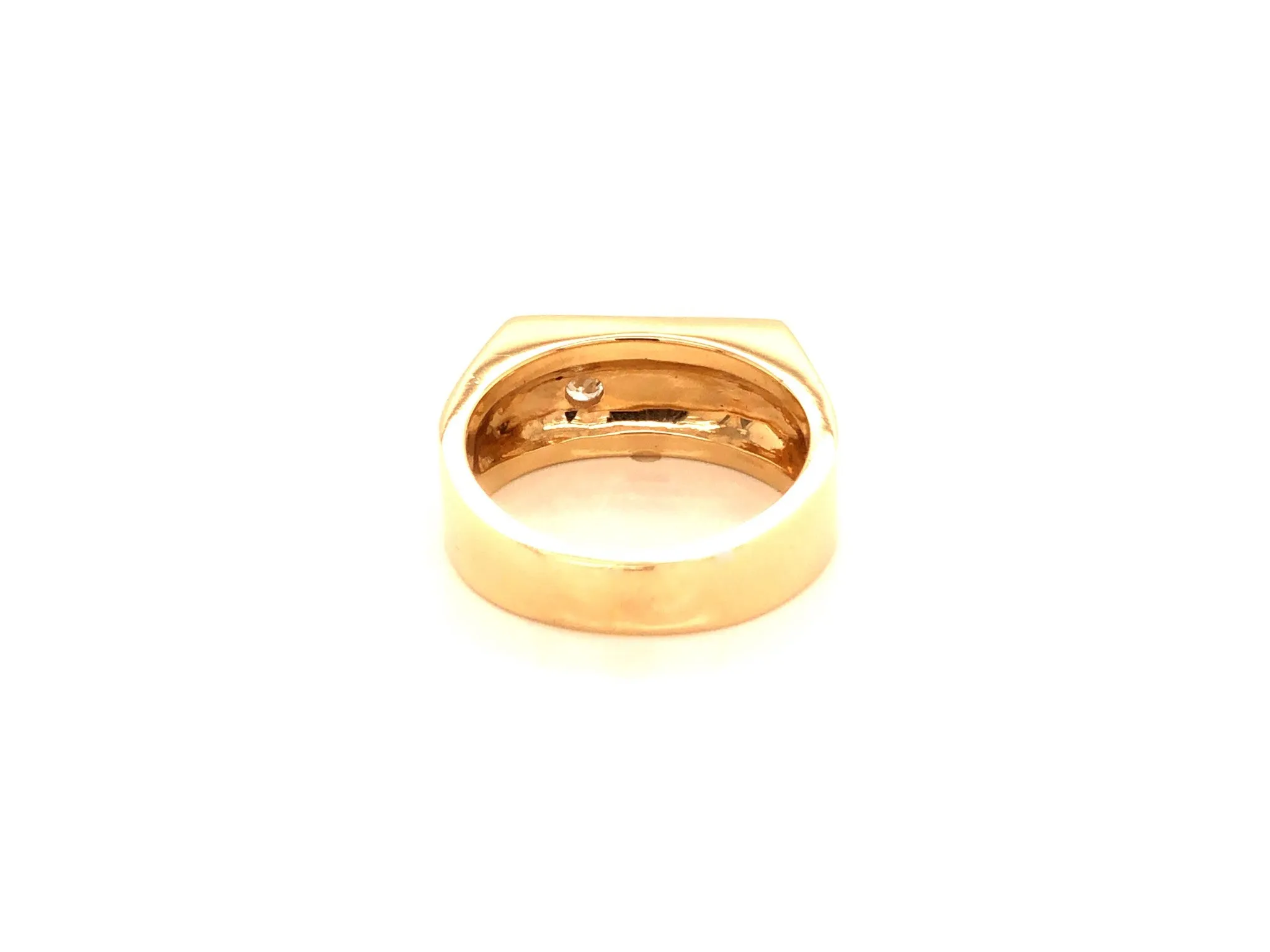 Men's Diamond Pinky Ring in 14k Yellow Gold