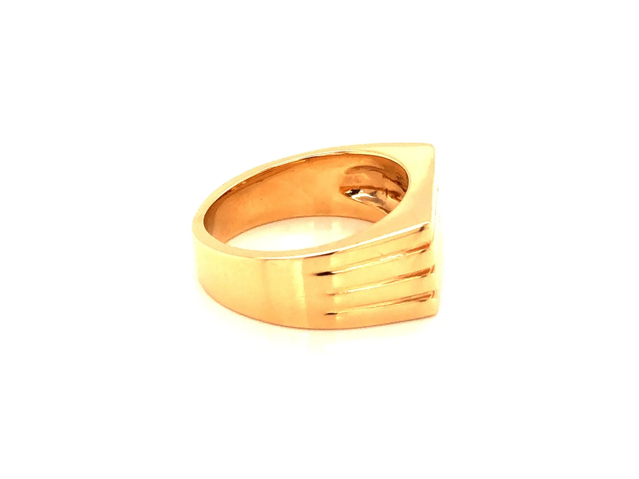Men's Diamond Pinky Ring in 14k Yellow Gold