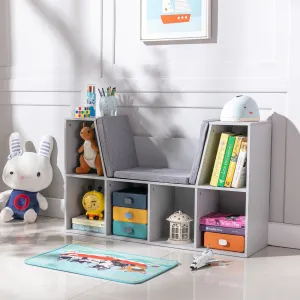 Modern Multi-Purpose Storage Organizer 6-Cubby Kids Bookcase with