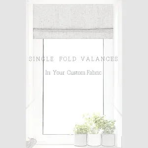 Modern Single Fold Roman Valance in Your Custom Fabric, Fully Lined, Custom Made Curtains