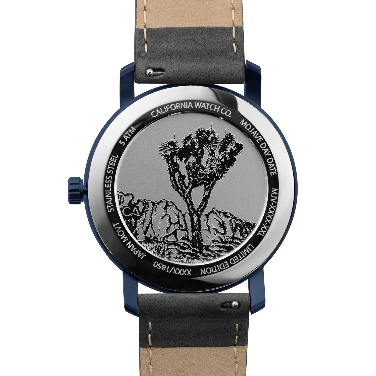 Mojave Leather Deep Blue Gray