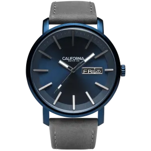 Mojave Leather Deep Blue Gray