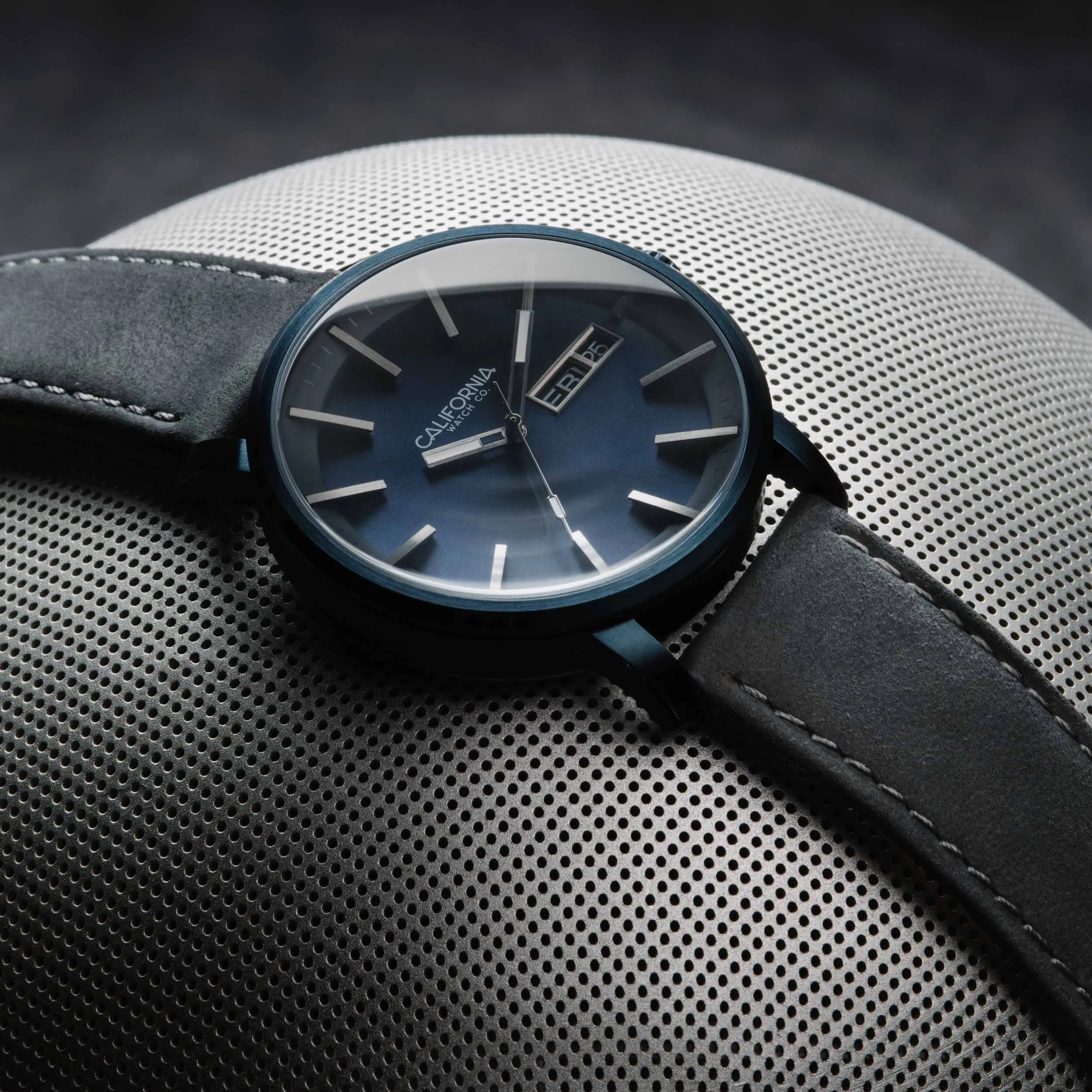 Mojave Leather Deep Blue Gray