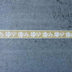 Mokuba : Floral Tyrol Tape - White / Mustard