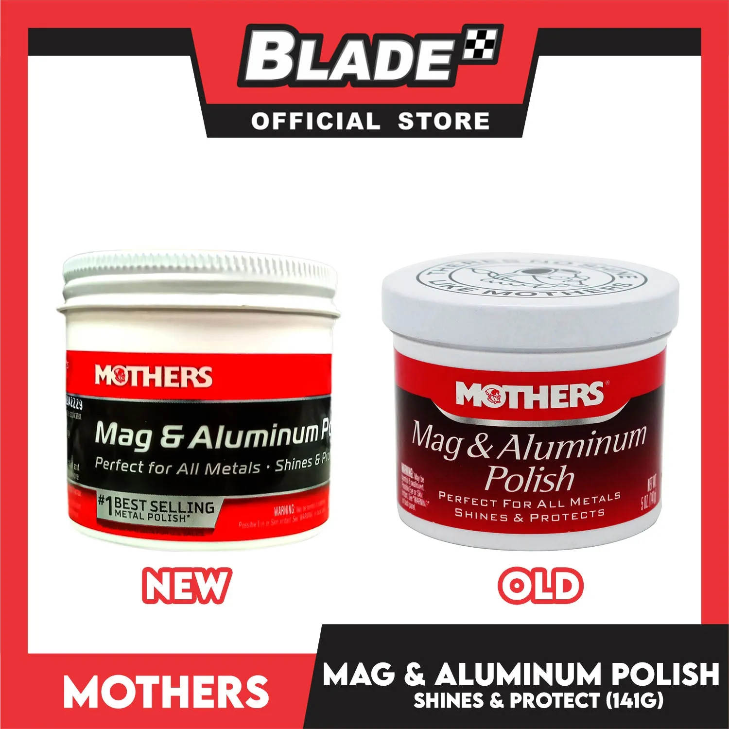 Mothers Mag and Aluminum Polish 141g Perfect for All Metals, Shine and Protects