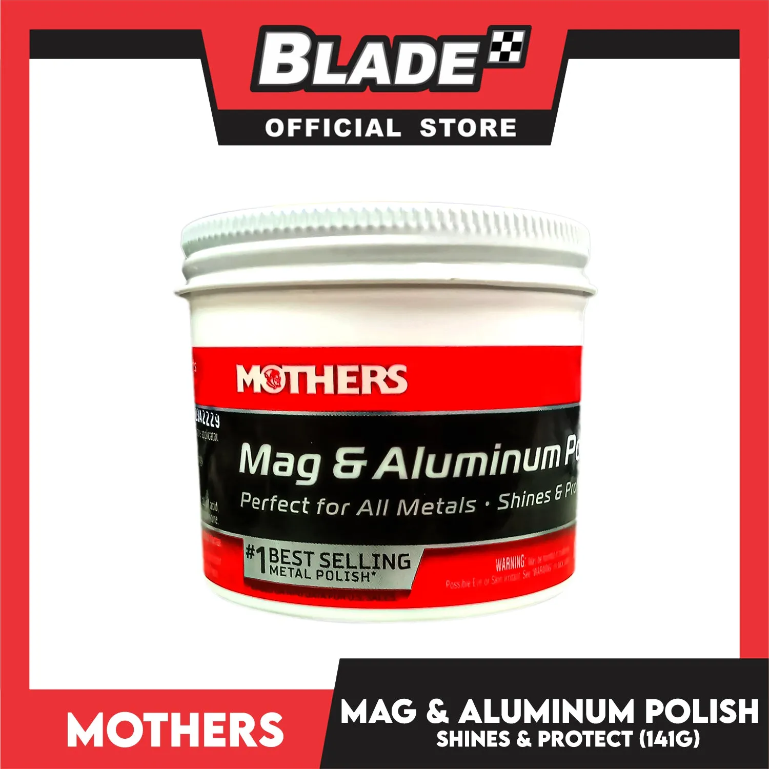 Mothers Mag and Aluminum Polish 141g Perfect for All Metals, Shine and Protects