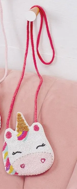 Mud Pie Beaded Unicorn Purse