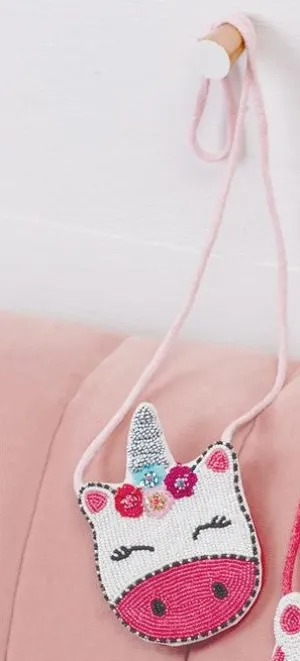 Mud Pie Beaded Unicorn Purse