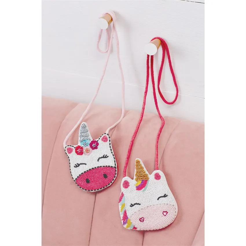 Mud Pie Beaded Unicorn Purse
