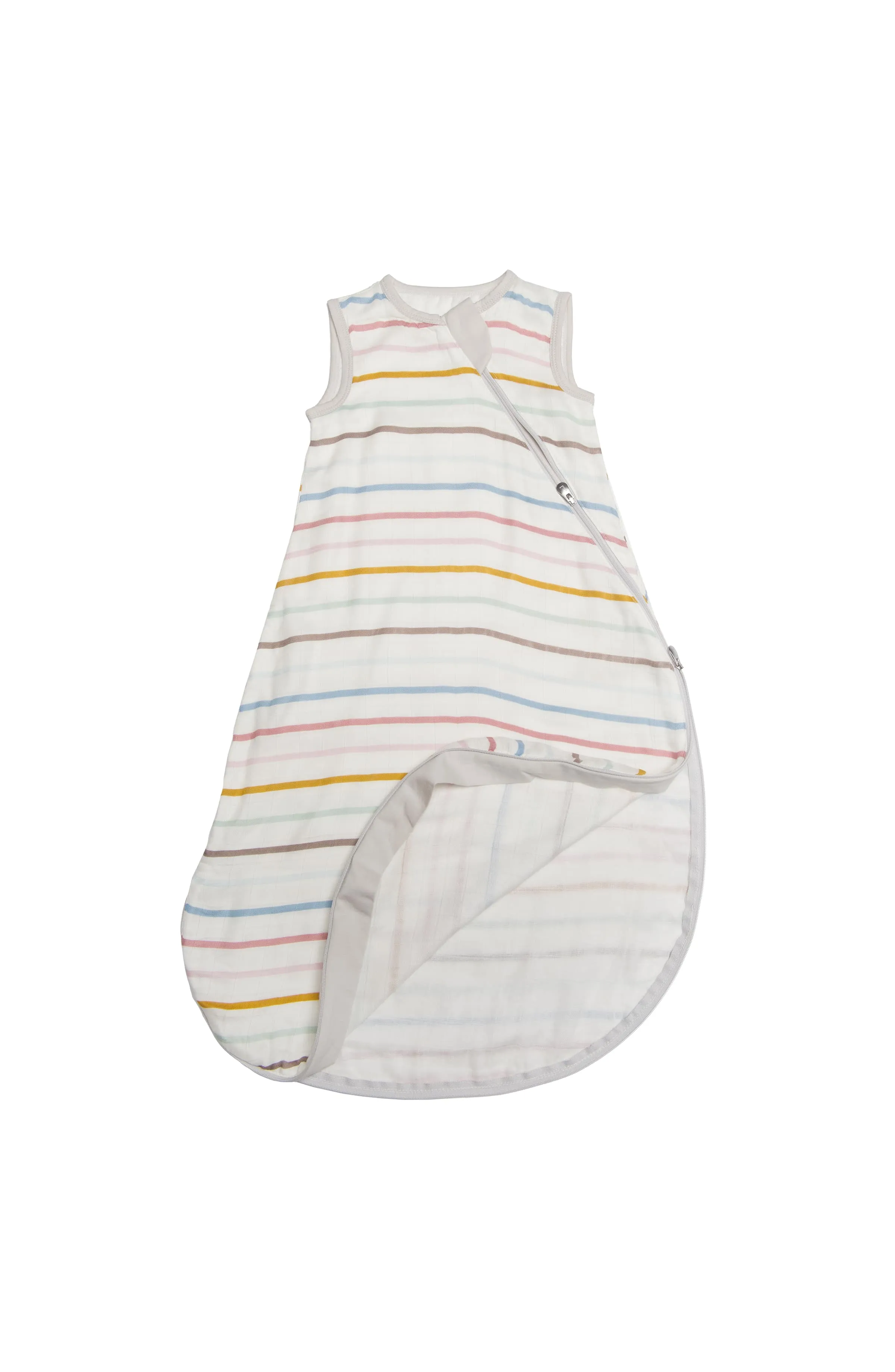 Muslin Lightweight Sleep Bag 0.5 TOG - Pastel Stripes