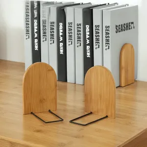 Natural Bamboo Desktop Organizer and Bookend