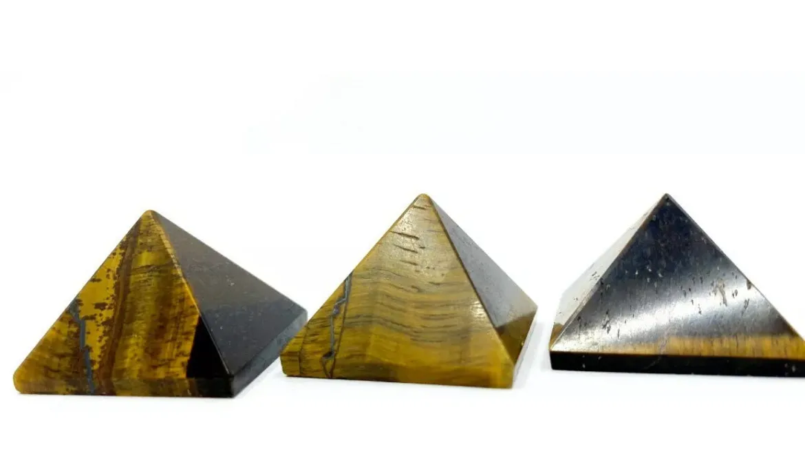 Natural Tiger Eye Crystal Pyramid