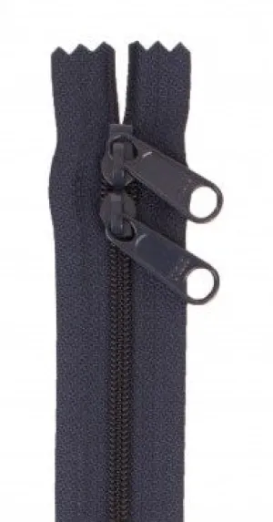 Navy 30" Double Pull Zipper