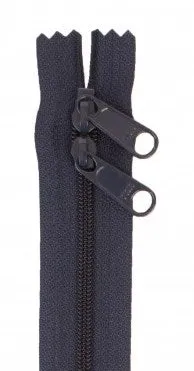 Navy 30" Double Pull Zipper