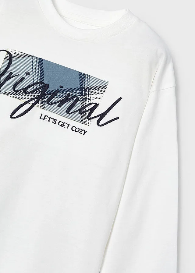 NEW AW24 Mayoral Boys t-shirt 4046 Cream/55