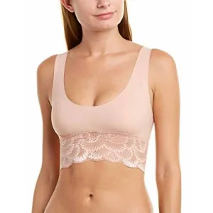 NEW COMMANDO sexy and smooth lace trim longline bralette in rose
