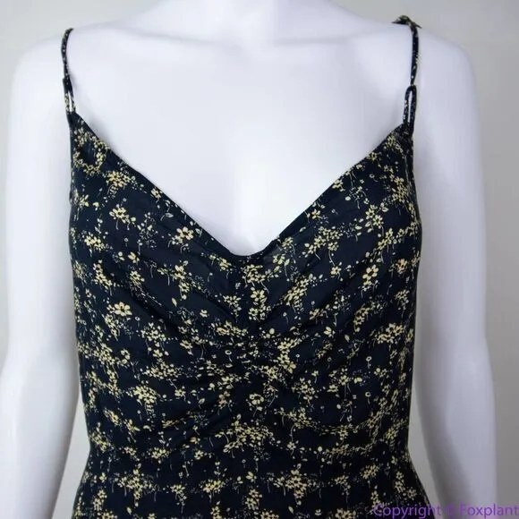 NEW Intimately Free‎ People Caught Up Printed Slip Dress, Black, Medium