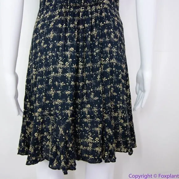 NEW Intimately Free‎ People Caught Up Printed Slip Dress, Black, Medium