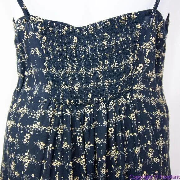 NEW Intimately Free‎ People Caught Up Printed Slip Dress, Black, Medium